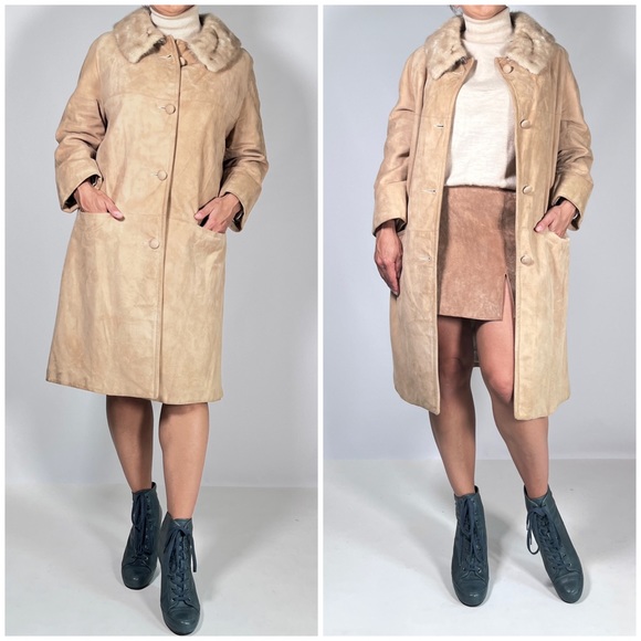 VTG mink collar shade coat jacket - Picture 4 of 13